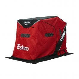 Eskimo Eskape™ 2400 (2 Side Doors) Sled Shelter - Insulated - Red/Black - Two Person 3 Eskimo Eskape™ 2400 (2 Side Doors) Sled Shelter - Insulated - Red/Black - Two Person