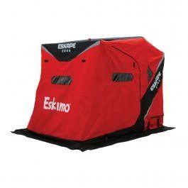 Eskimo Eskape™ 2800 (2 Side Doors) Sled Shelter - Insulated - Red/Black - Two Person 3 Eskimo Eskape™ 2800 (2 Side Doors) Sled Shelter - Insulated - Red/Black - Two Person